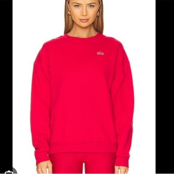 Alo Accolade Red Sweatshirt Size Small - Picture 1 of 6